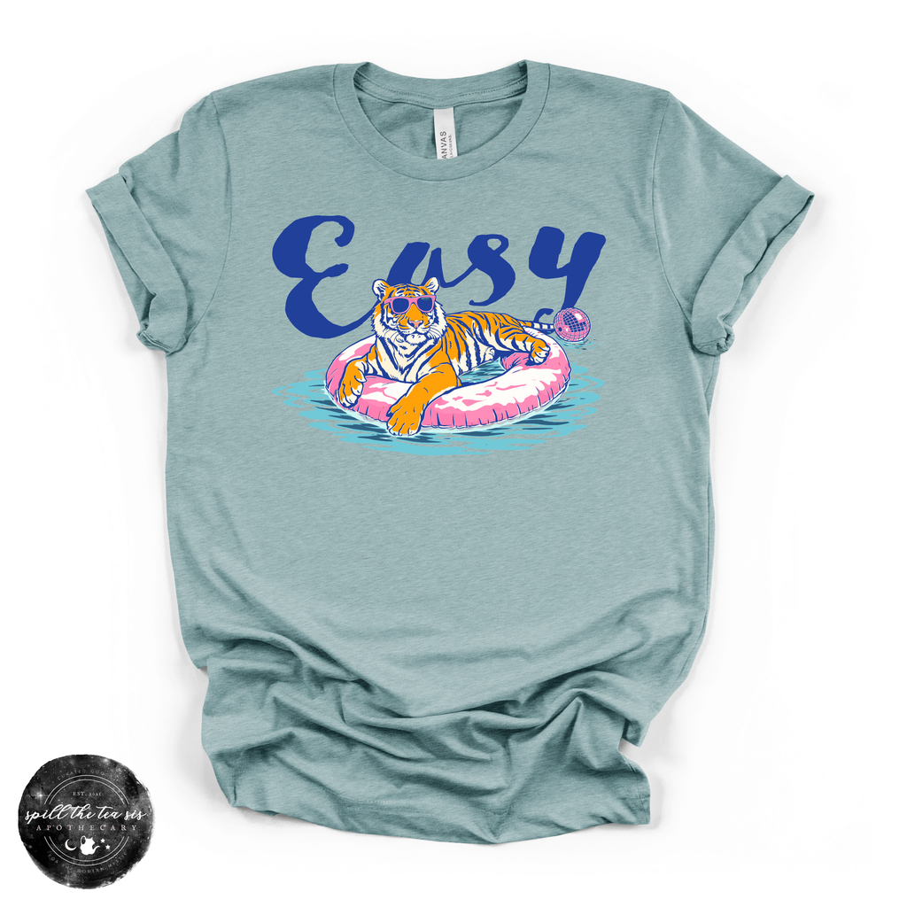 Easy Summer Tee | Retro Tiger Pool Graphic T-Shirt