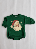 Organic Cotton Vintage Santa Bubble Romper