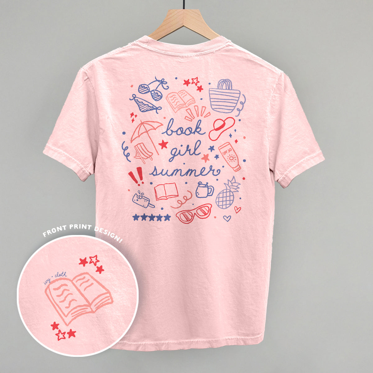 Book Girl Summer Colorful (Back Print)
