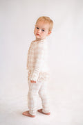 Neutral Gingham Ruffle Bamboo Zippy