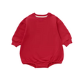 Organic Cotton Bubble Romper - Red