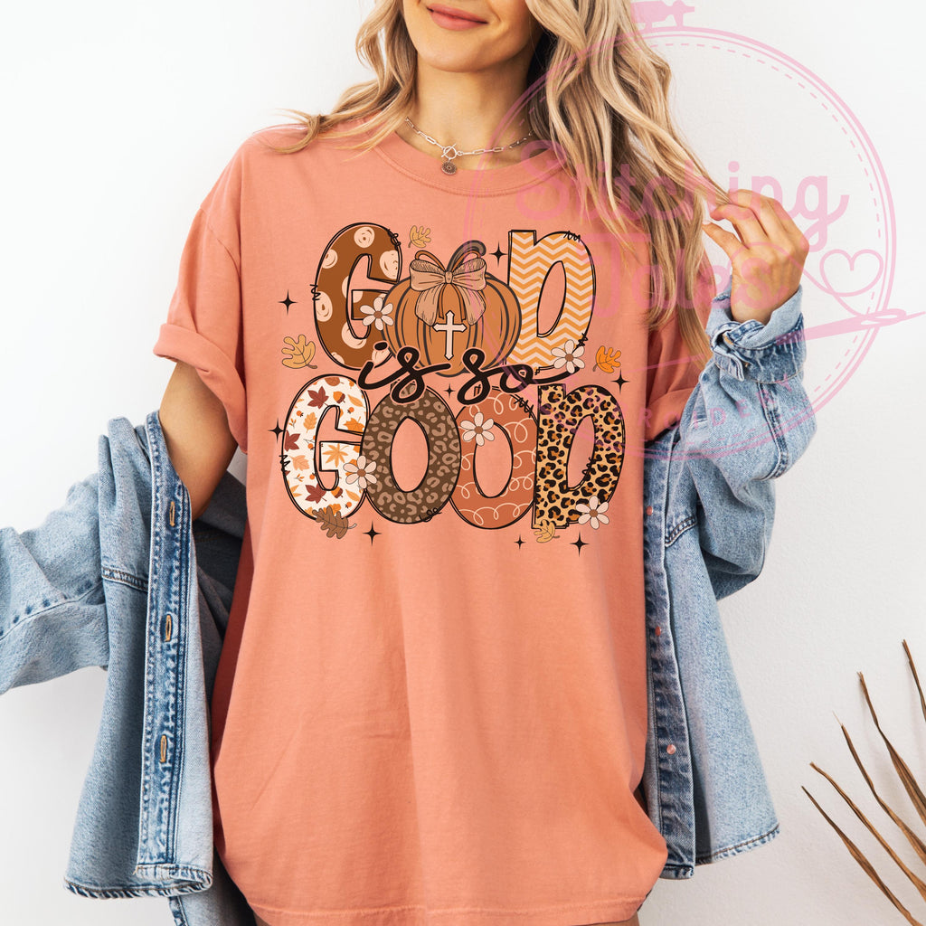 God Is So Good Comfort Colors Tee, Christian Fall Shirt