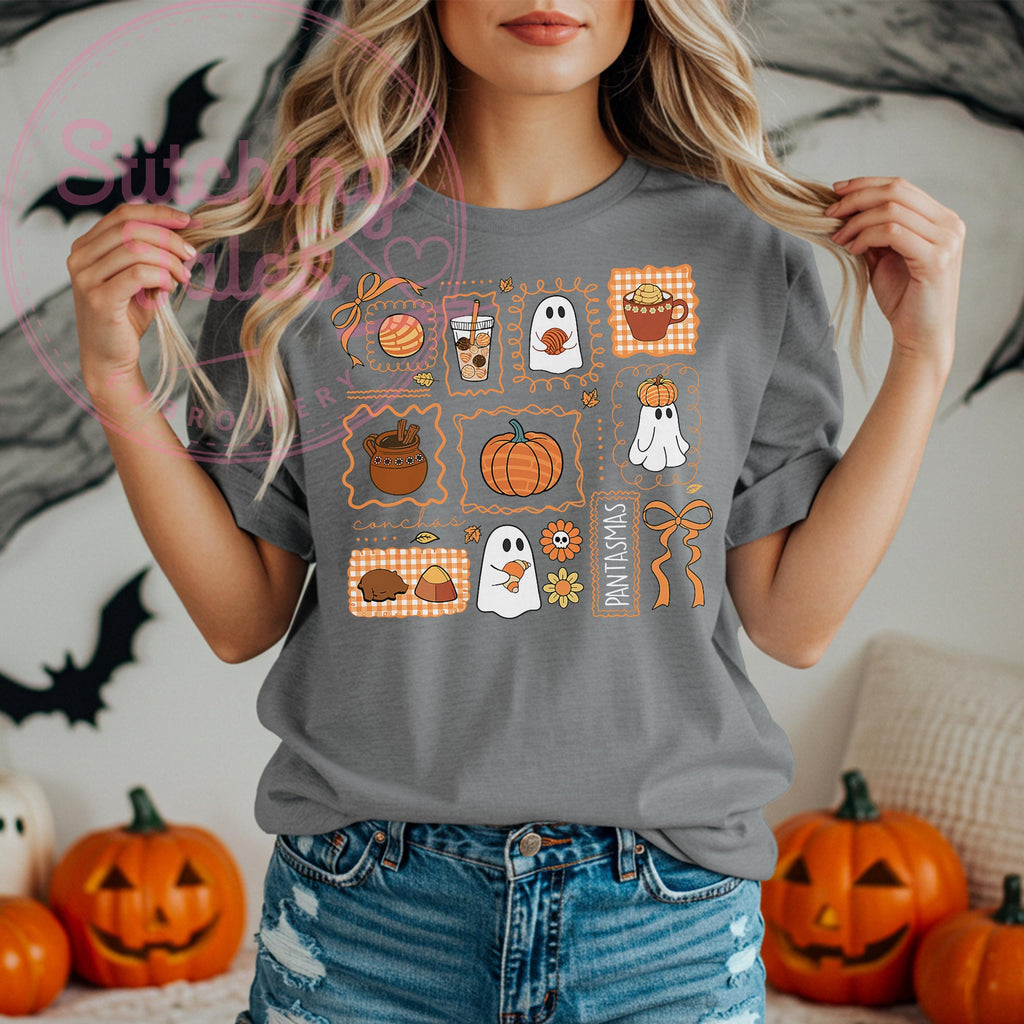 Pan Dulce Cafecito Shirt, Comfort Colors Fall Ghost Tee