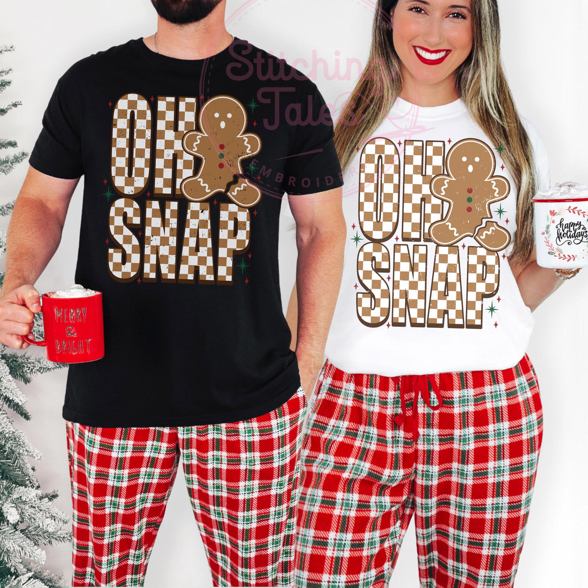 Oh Snap Gingerbread Christmas Tee, Comfort Colors Holiday Shirt