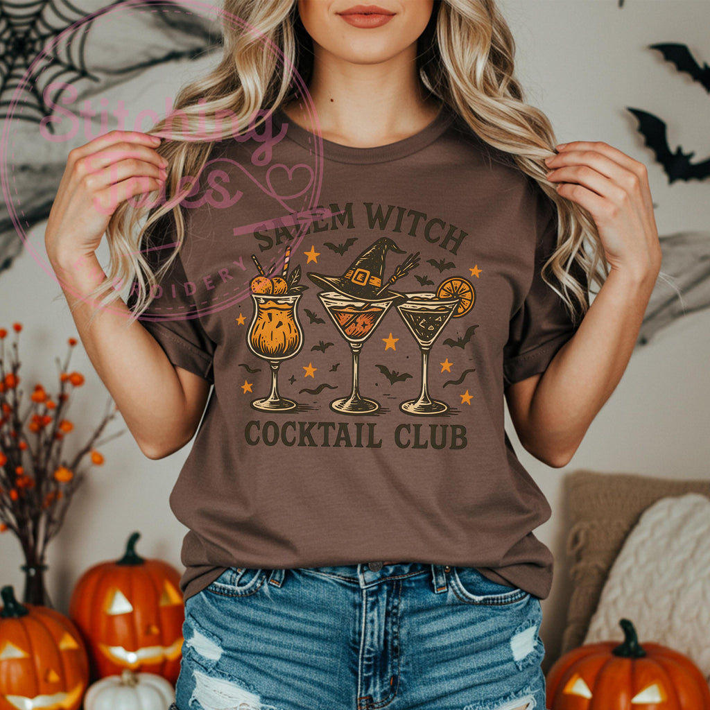 Salem Witch Cocktail Club Tee | Funny Halloween Comfort Colors Shirt