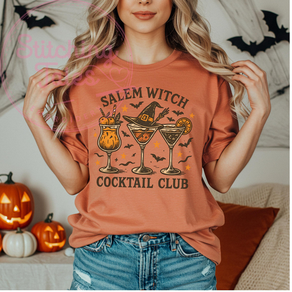 Salem Witch Cocktail Club Tee | Funny Halloween Comfort Colors Shirt
