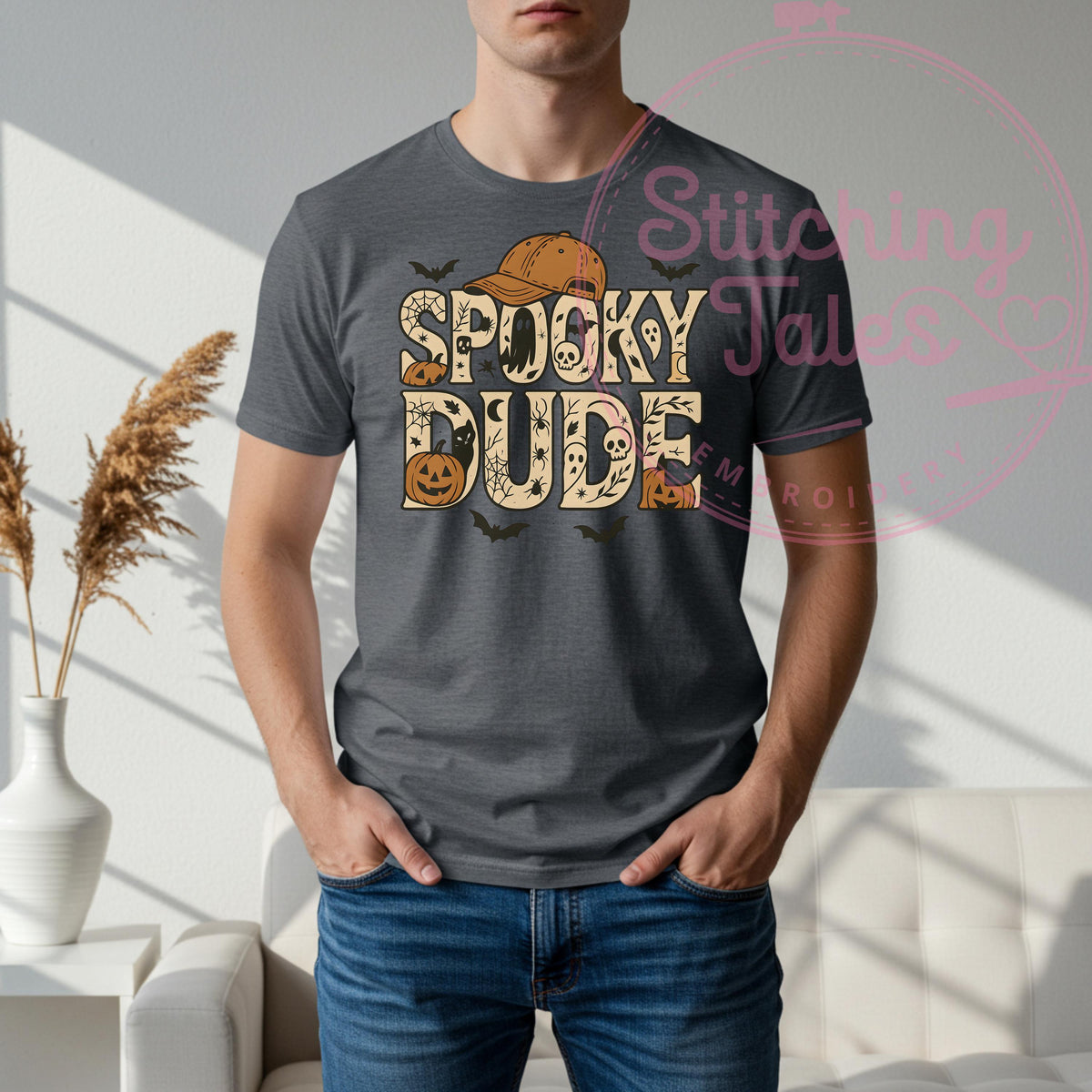 Spooky Dude Halloween Shirt, Comfort Colors Graphic Tee
