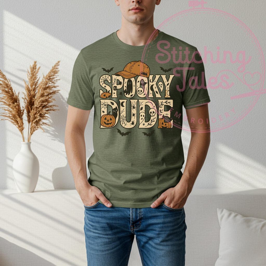 Spooky Dude Halloween Shirt, Comfort Colors Graphic Tee