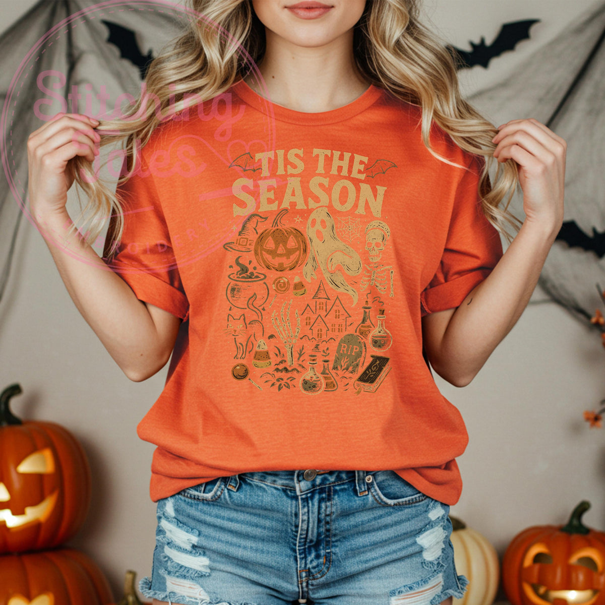 Tis the Season Halloween Shirt, Comfort Colors Retro Spooky Tee