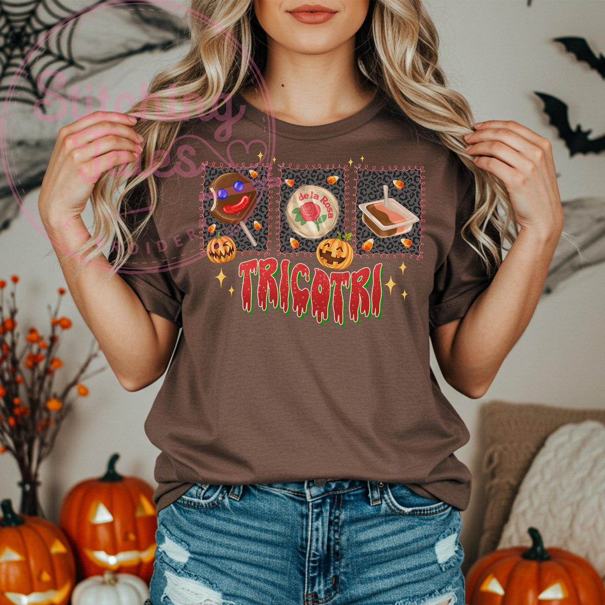 TricoTri Halloween Comfort Colors Tee, Funny Mexican Candy Graphic