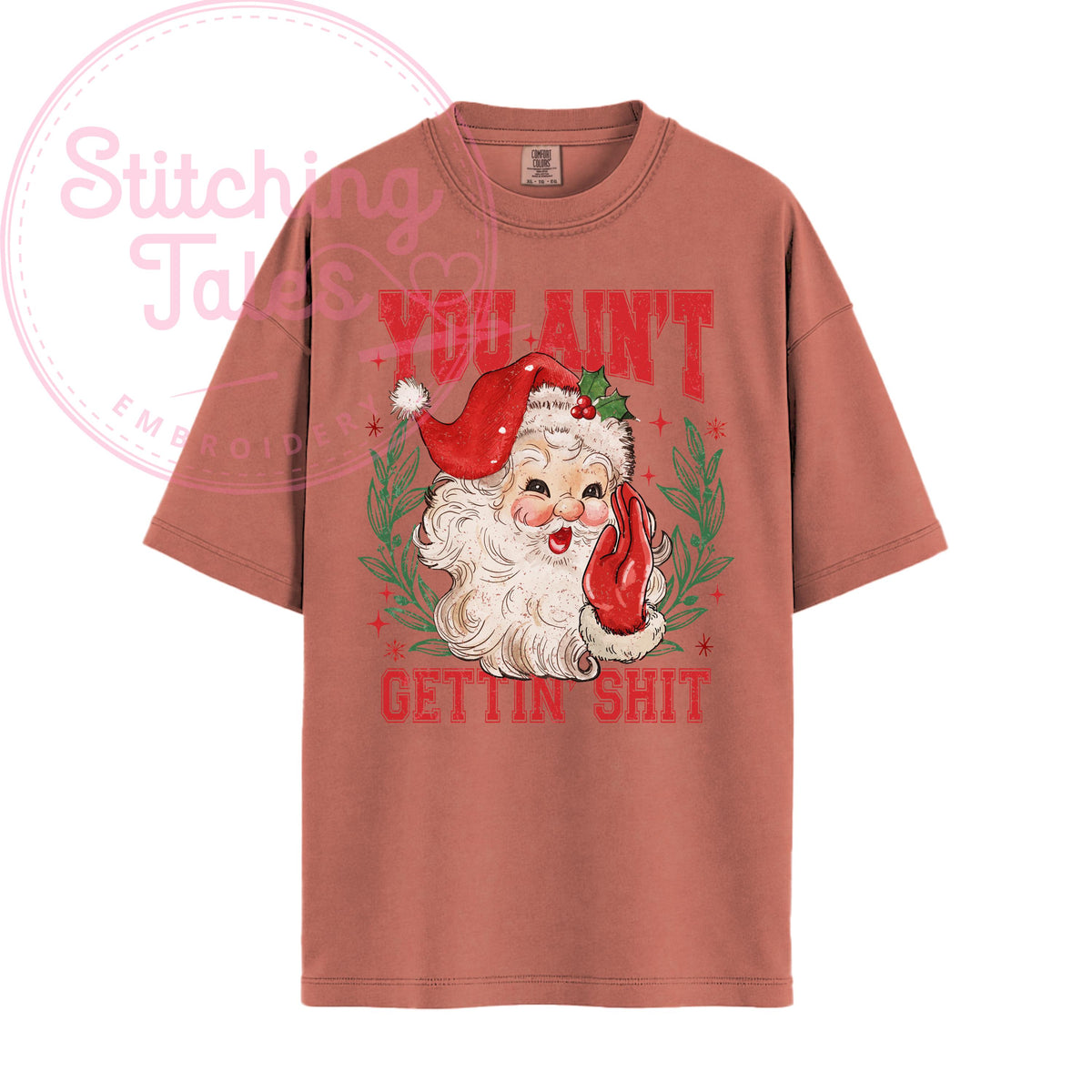 Funny Santa Christmas Tee | Sassy Comfort Colors Holiday Shirt
