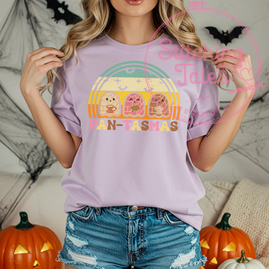Pan-Tasmas Comfort Colors Shirt, Funny Latino Halloween Pan Dulce Ghost Tee