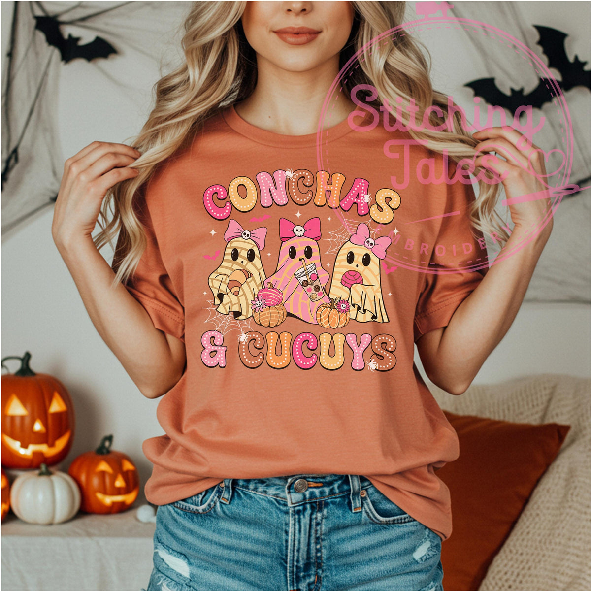 Conchas and Cucuy's Comfort Colors Tee, Funny Latino Halloween Shirt