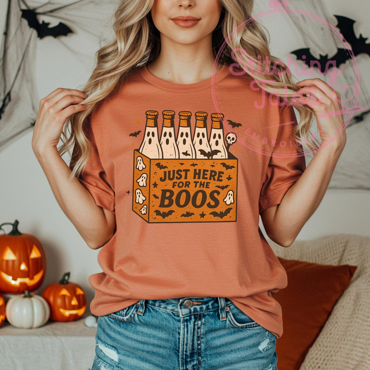 Just Here for the Boos Shirt, Comfort Colors Halloween Tee