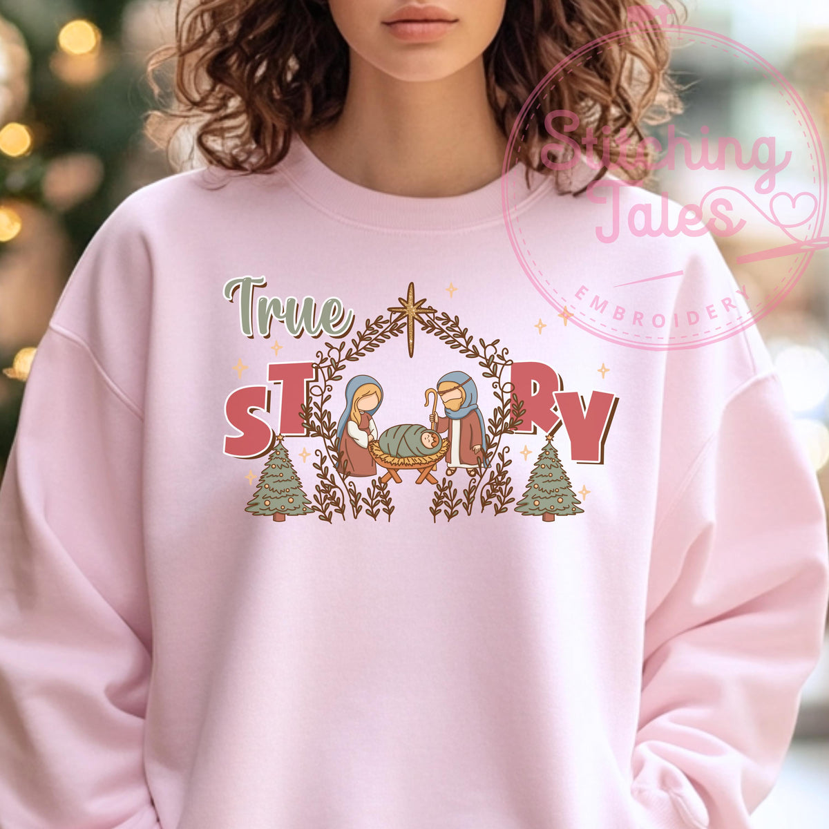 Nativity Sweatshirt, Christian Christmas Crewneck, Faith Holiday Sweater
