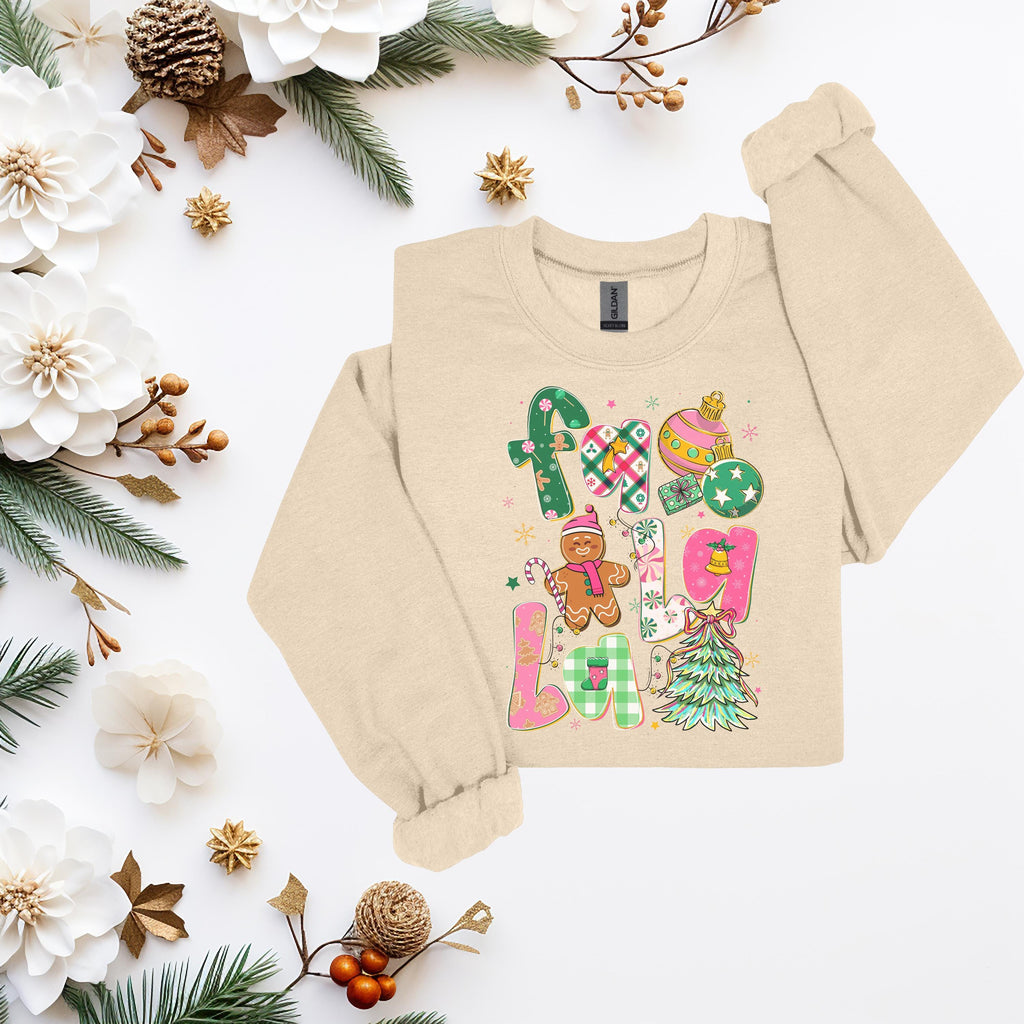 Fa La La Christmas Tee, Comfort Colors Retro Holiday Top