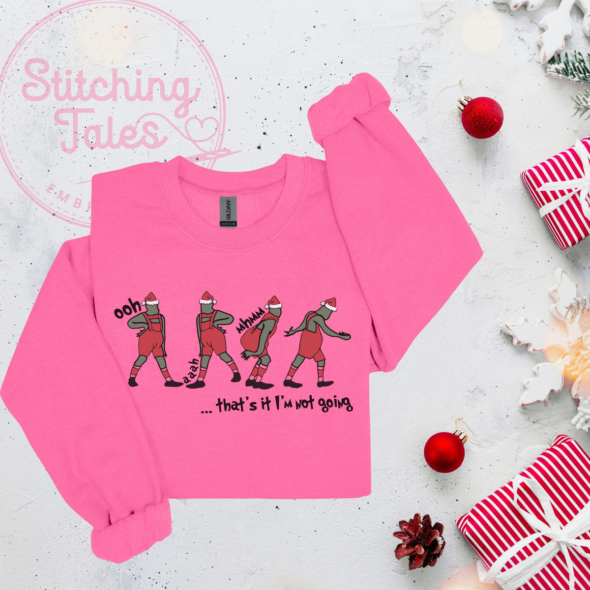 Funny Grinch Sweatshirt, Christmas Humor Top, Holiday Crewneck