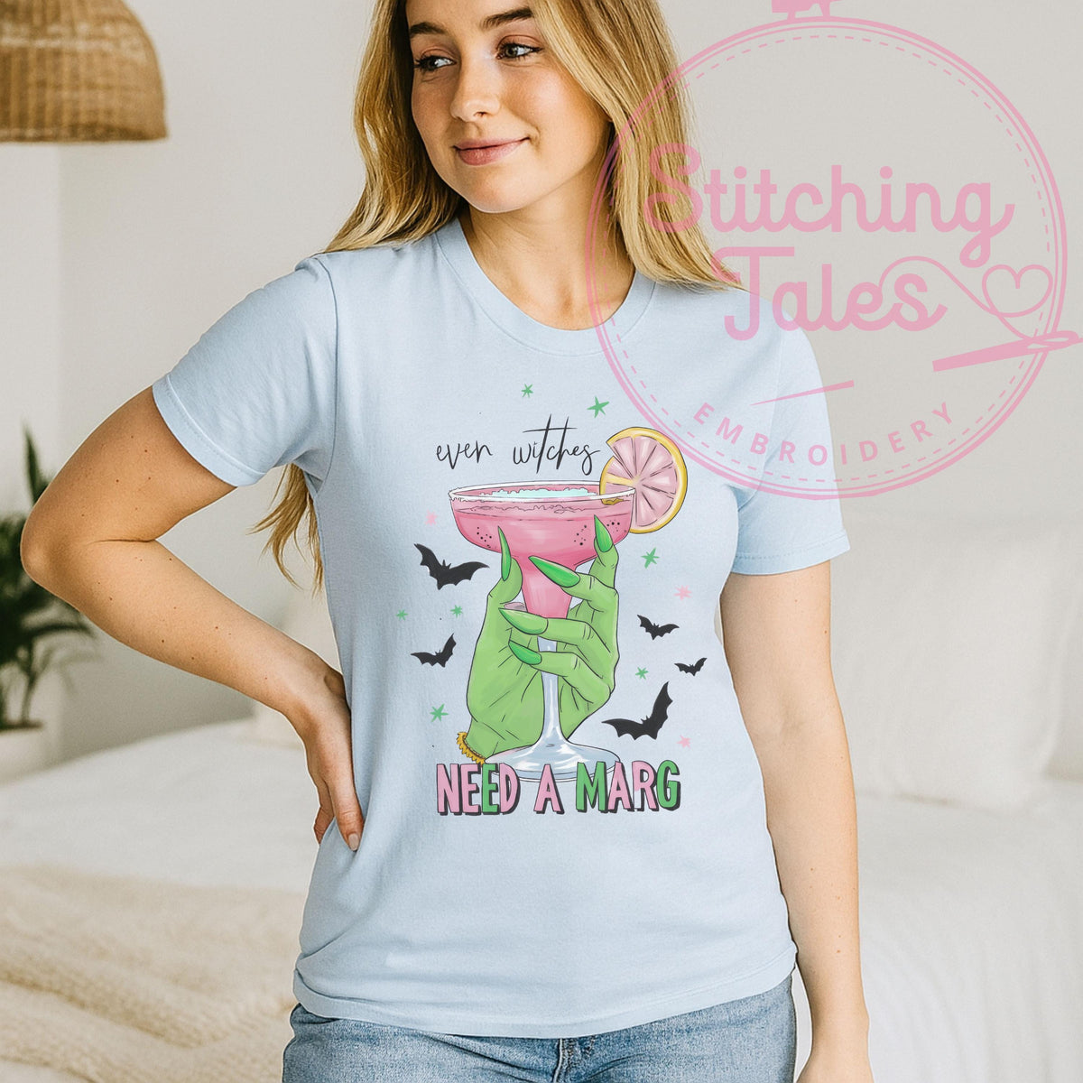 Funny Halloween Tee, Even Witches Need a Marg, Spooky Season Top