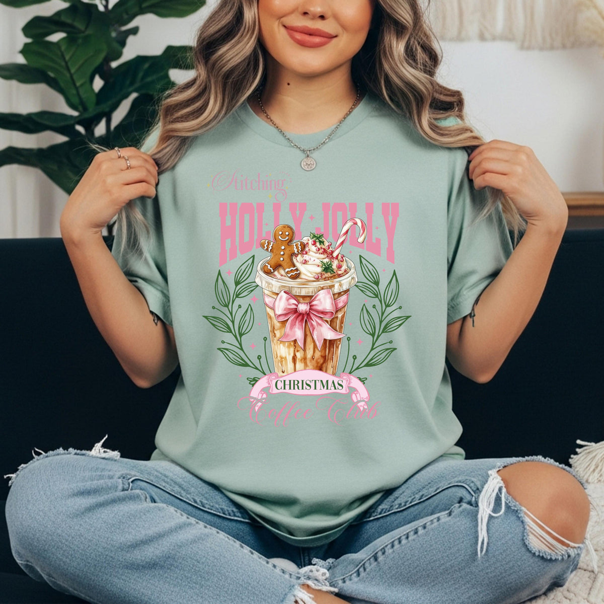 Christmas Coffee Club Tee, Retro Holiday Shirt