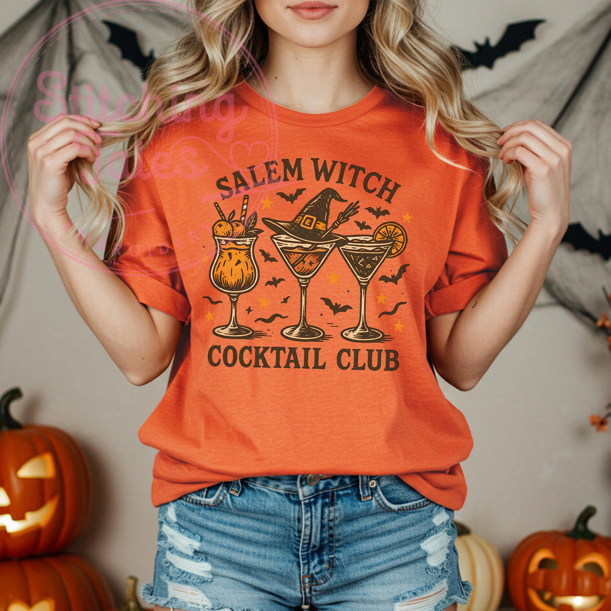 Salem Witch Cocktail Club Tee | Funny Halloween Comfort Colors Shirt