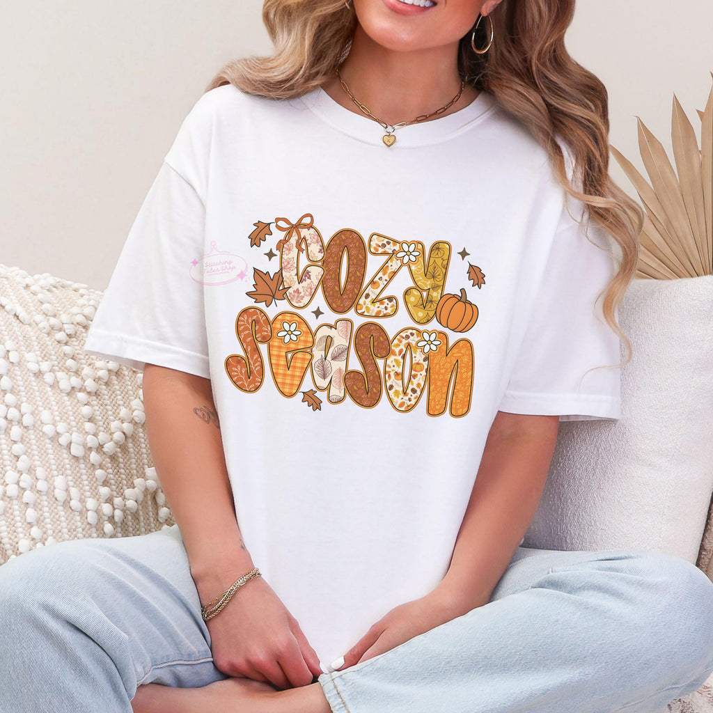 Retro Floral Cozy Season Sweatshirt, Autumn Vibes