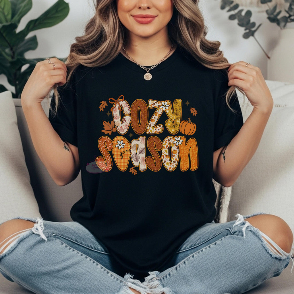 Retro Floral Cozy Season Sweatshirt, Autumn Vibes