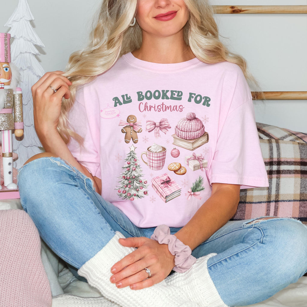 Book Lover Christmas Shirt, Cozy Holiday Reading, Comfort Colors