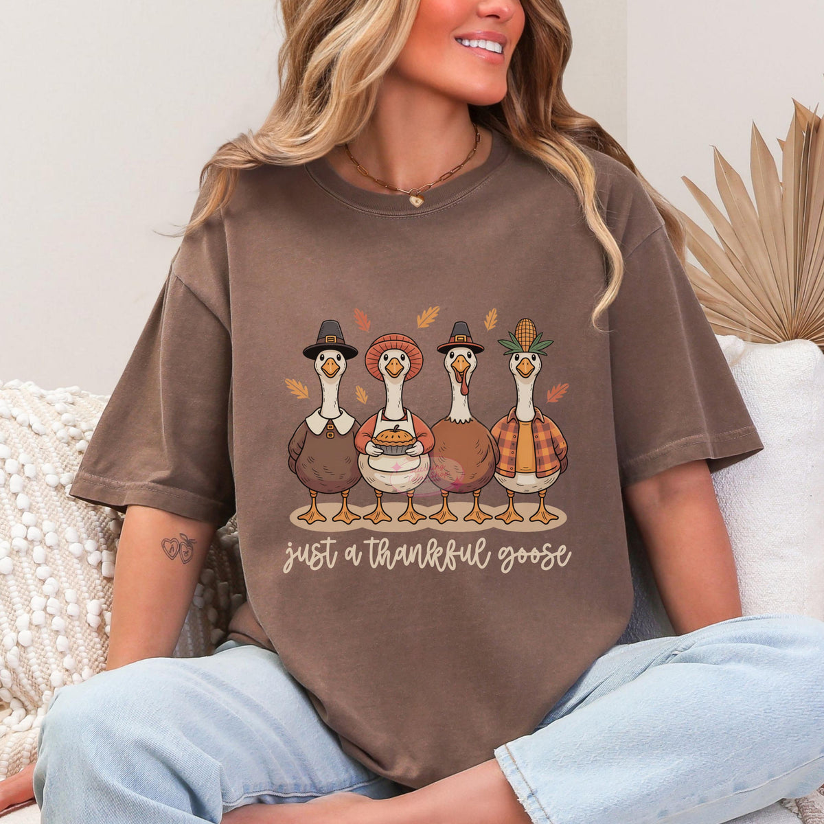 Thankful Goose Comfort Colors Shirt | Funny Thanksgiving Tee