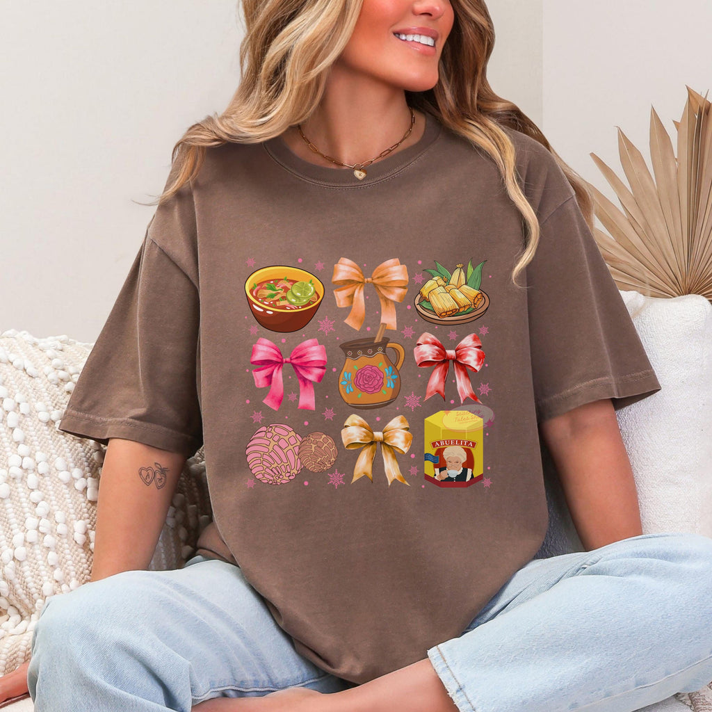 Coquette Christmas Shirt, Mexican Food Tee, Comfort Colors