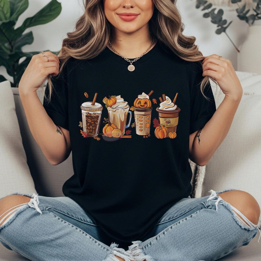 Pumpkin Spice Latte Shirt, Cozy Fall Drinks Tee or Sweatshirt