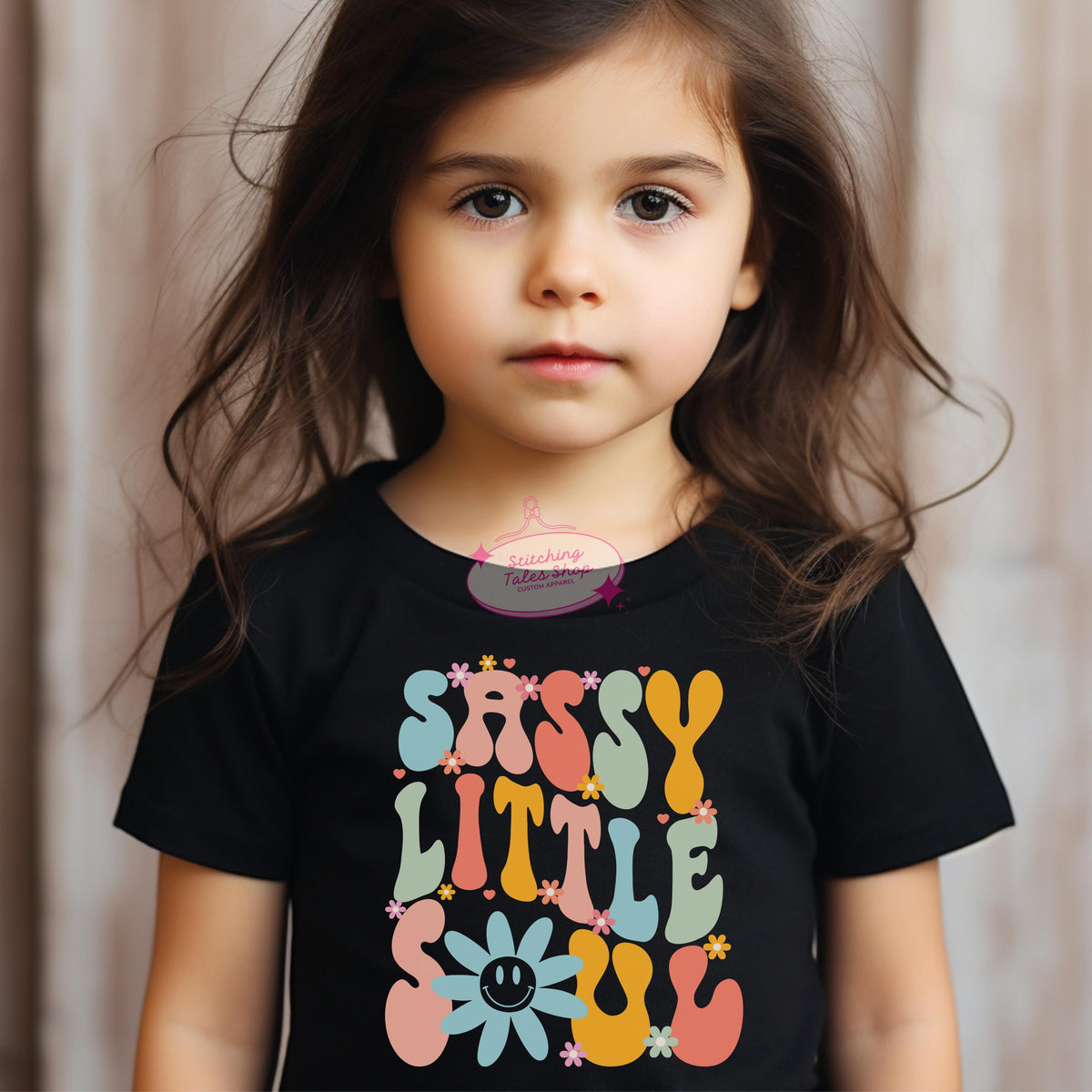 Sassy Little Soul Toddler Shirt, Retro Flower Tee