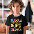 Mama's Expensive Lil Man Toddler Shirt, Retro Smiley Face Graphic Tee