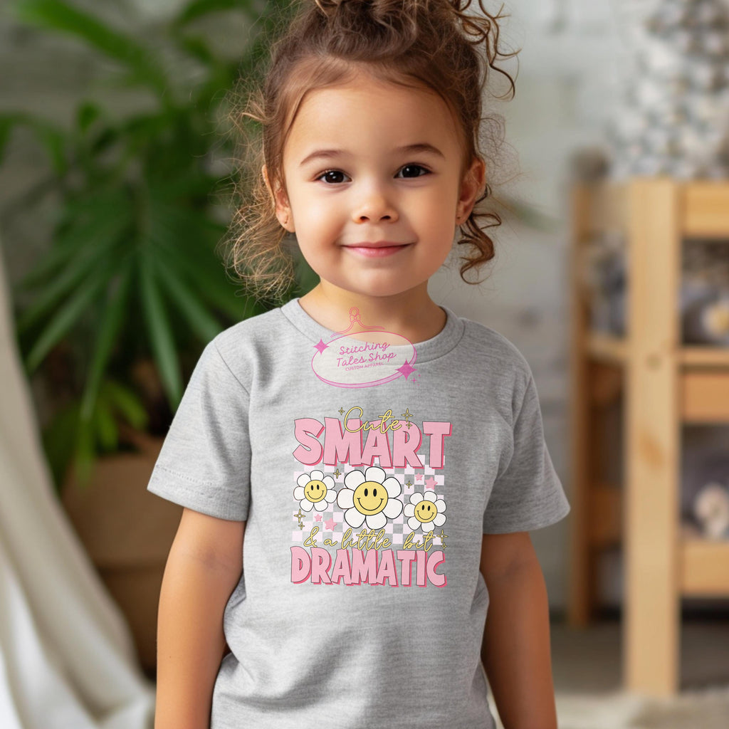 Retro Smiley Toddler Tee, Funny Graphic Kids Top