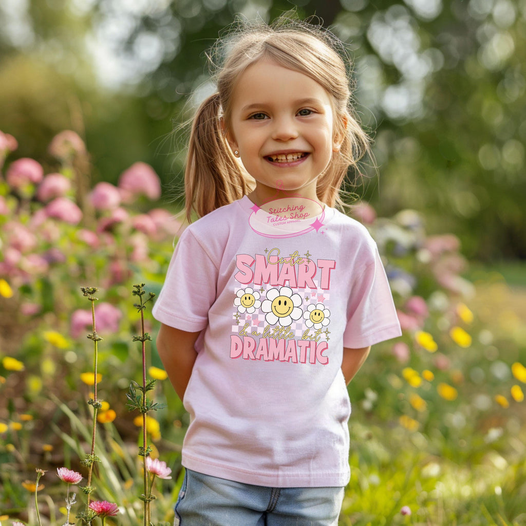 Retro Smiley Toddler Tee, Funny Graphic Kids Top