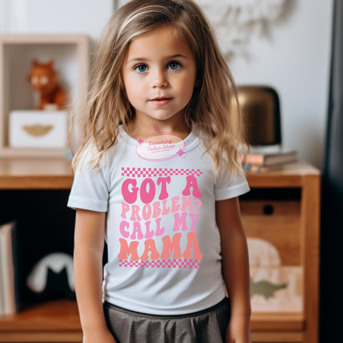 Funny Retro Toddler Shirt, "Call My Mama", Bella Canvas Tee