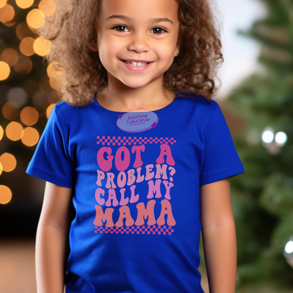 Funny Retro Toddler Shirt, "Call My Mama", Bella Canvas Tee