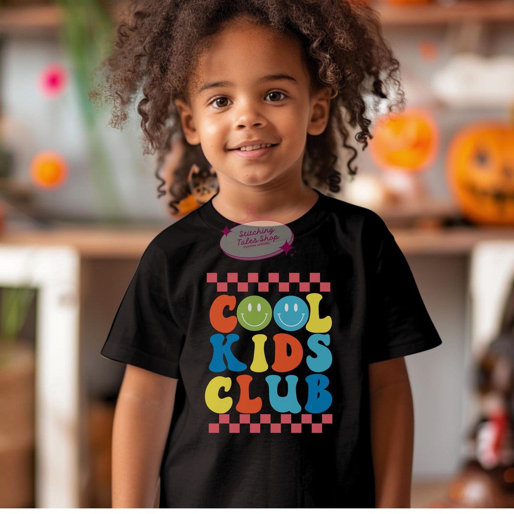 Retro Smiley Face Toddler Shirt, Cool Kids Club Tee