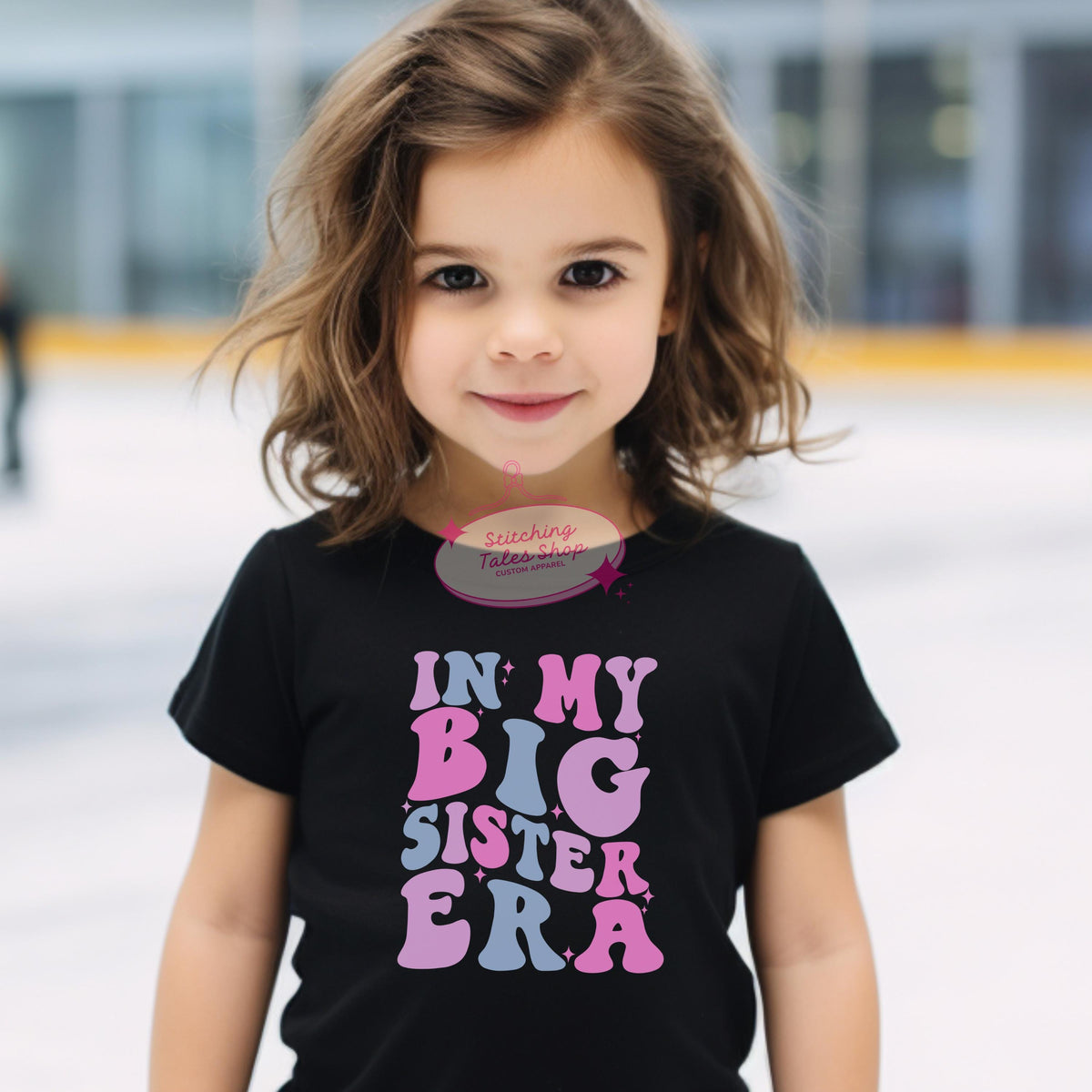 Big Sister Era Toddler Tee, Retro Pastel Shirt, Sibling Announcement