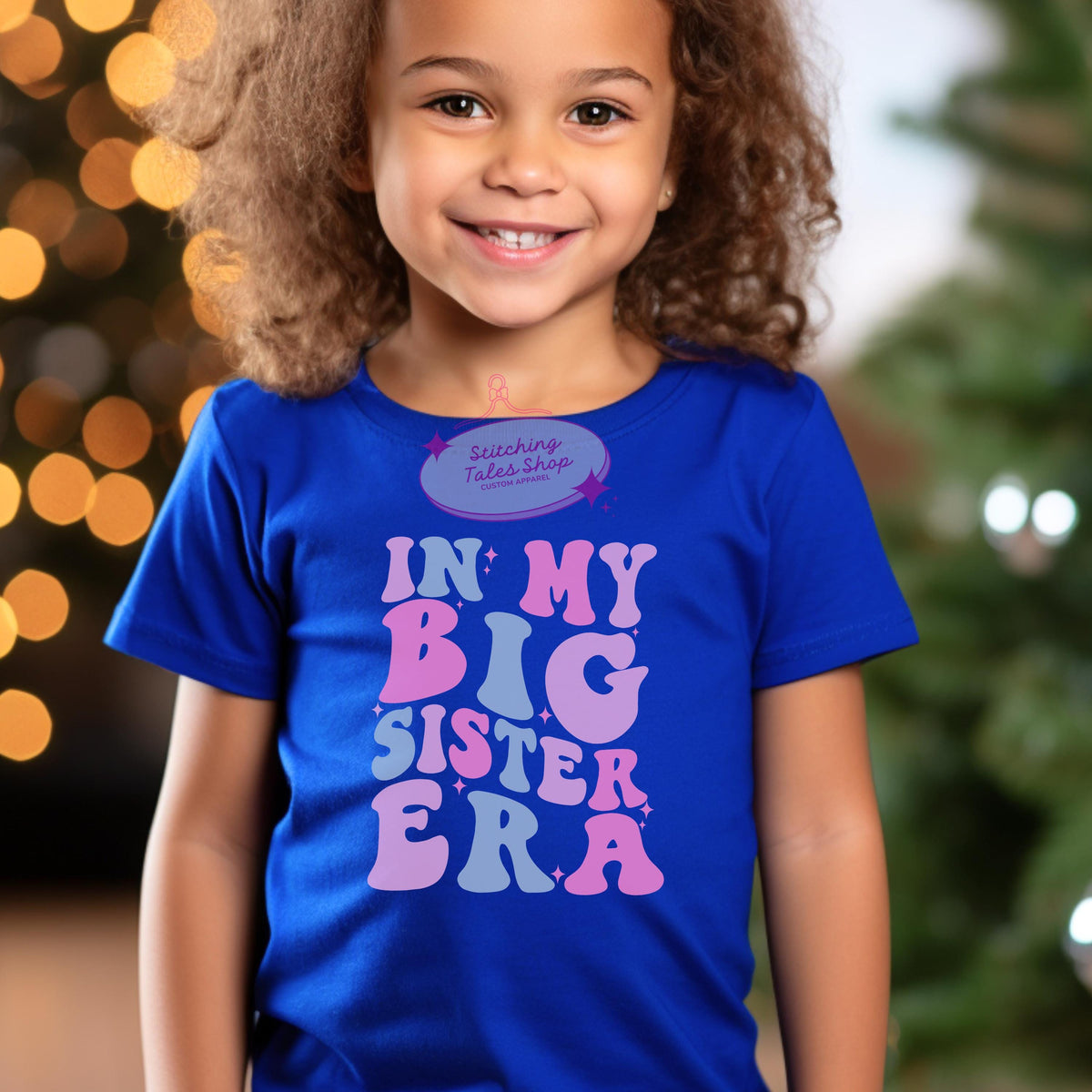 Big Sister Era Toddler Tee, Retro Pastel Shirt, Sibling Announcement