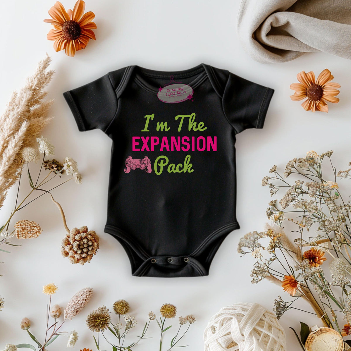 Funny Gamer Baby Onesie, I'm the Expansion Pack, Video Game Bodysuit