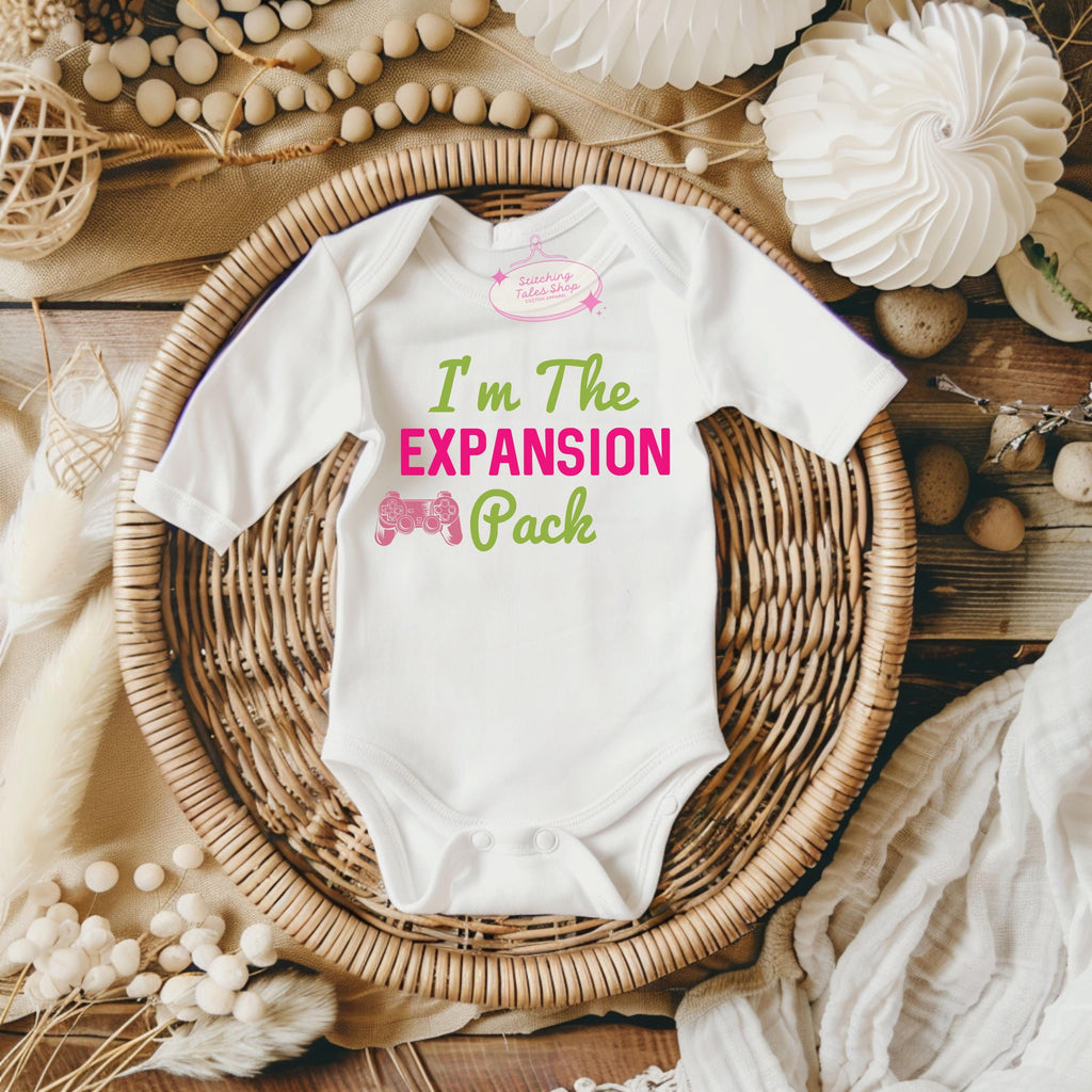 Funny Gamer Baby Onesie, I'm the Expansion Pack, Video Game Bodysuit