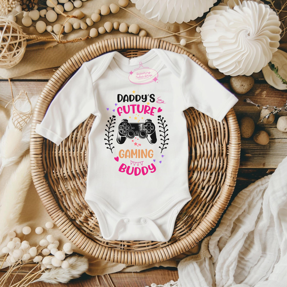 Daddy's Future Gaming Buddy Baby Onesie, Gamer Dad Gift