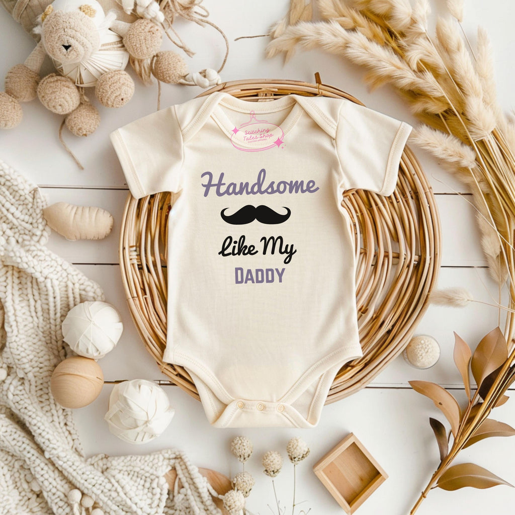 Handsome Like My Daddy Onesie, Baby Shower Gift