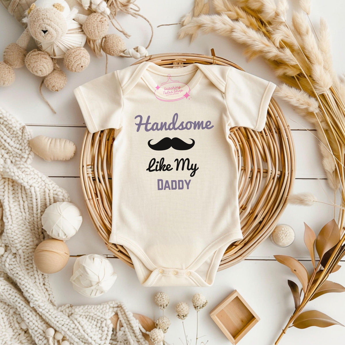 Handsome Like My Daddy Onesie, Baby Shower Gift