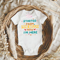 Started From The Belly Onesie, Funny Newborn Outfit, Baby Shower Gift