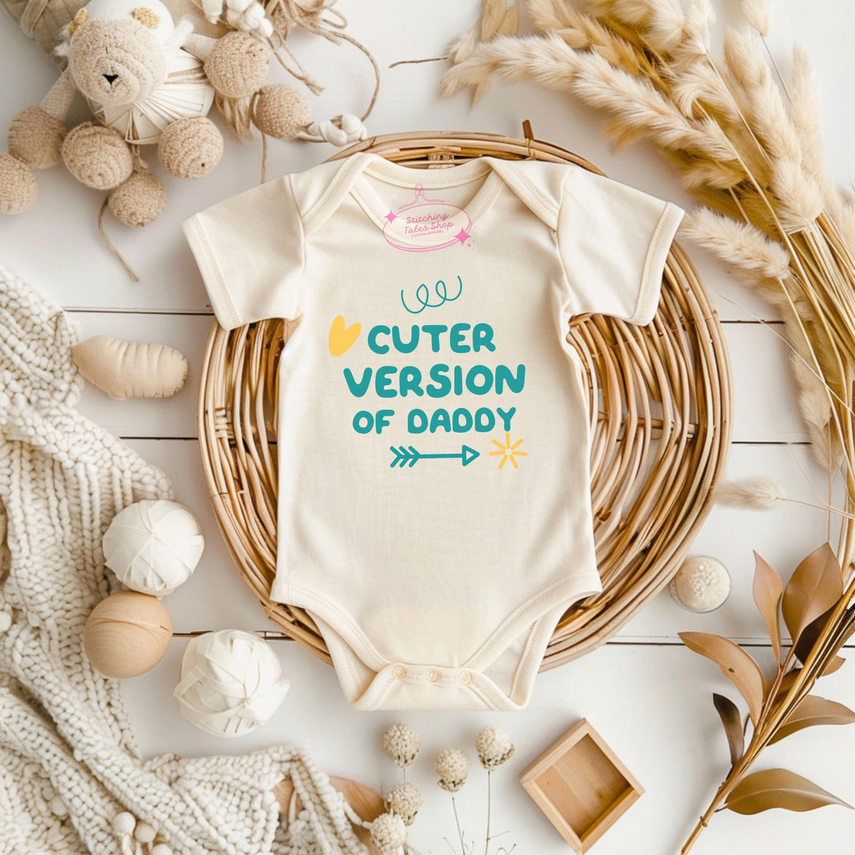 Cuter Version of Daddy Onesie, Funny Baby Bodysuit