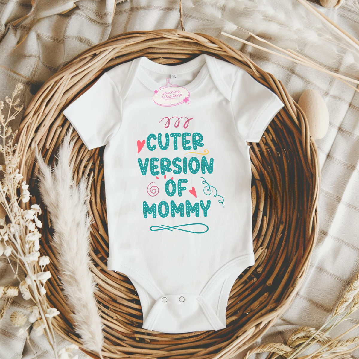 Cuter Version of Mommy Onesie, Funny Baby Bodysuit, Baby Shower Gift