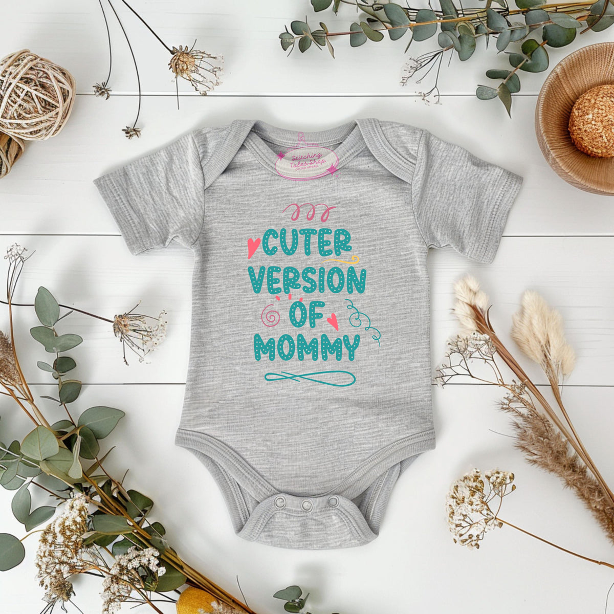 Cuter Version of Mommy Onesie, Funny Baby Bodysuit, Baby Shower Gift