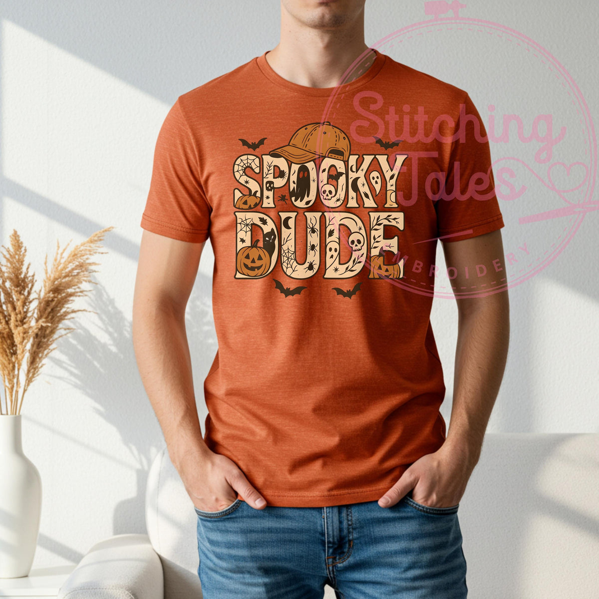Spooky Dude Halloween Shirt, Comfort Colors Graphic Tee