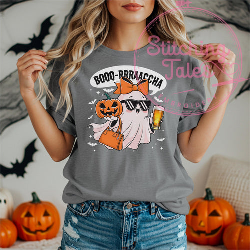 Borracha Ghost Comfort Colors Tee, Latina Halloween Shirt
